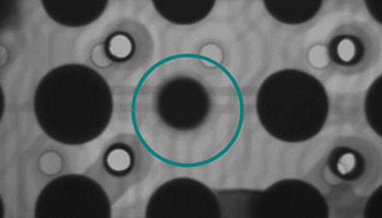 poor soldering inspected by x ray